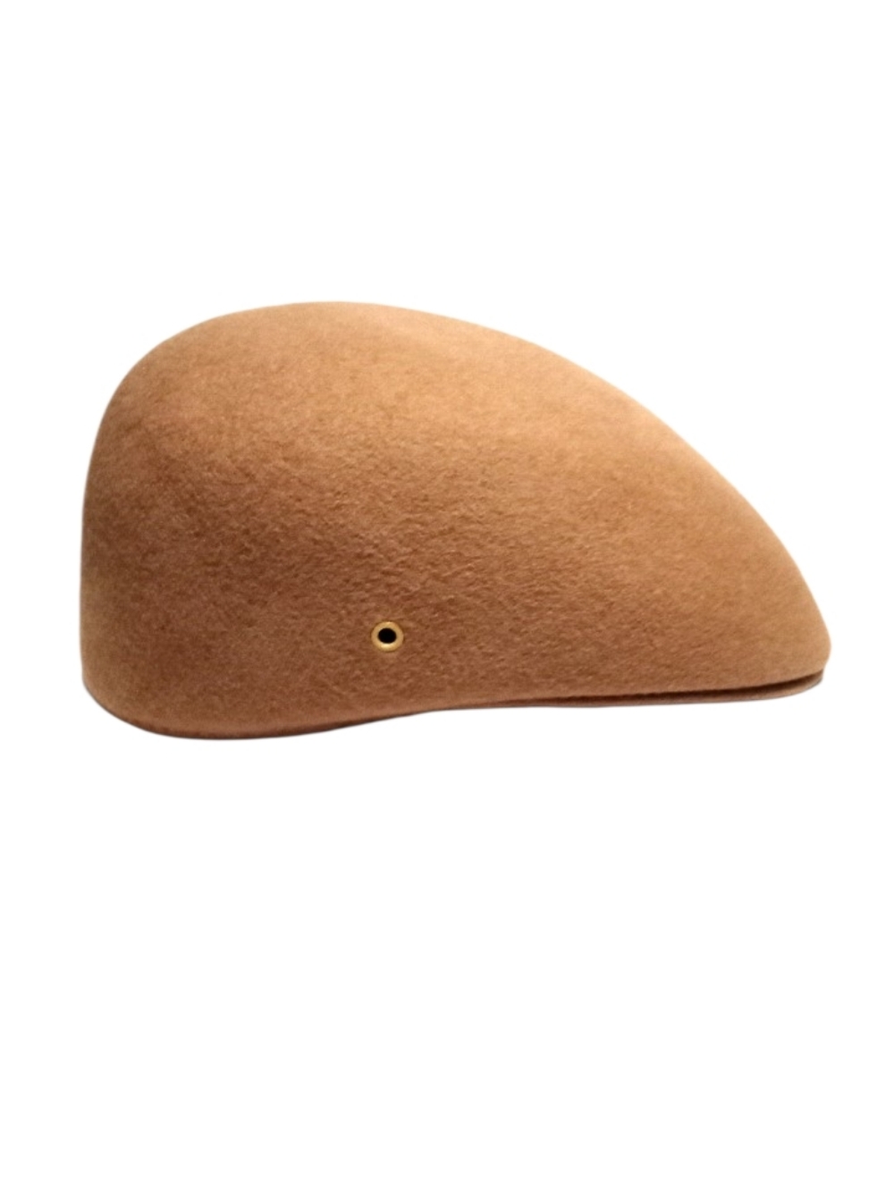 Vintage Brown Camel Tan Wool Rugby Cap Hat Small Made In the USA